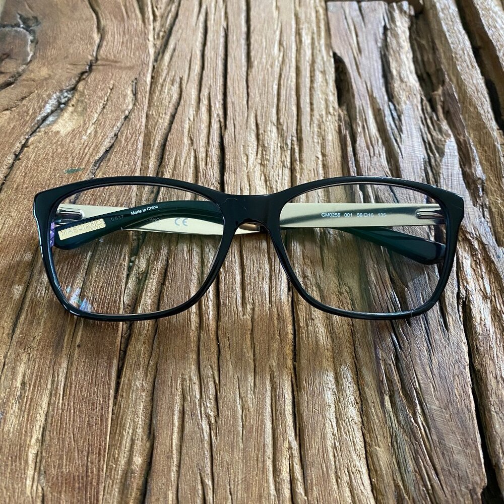 Marciano Eyeglasses GM 0256 001 56-16-135 Plastic Metal Frame